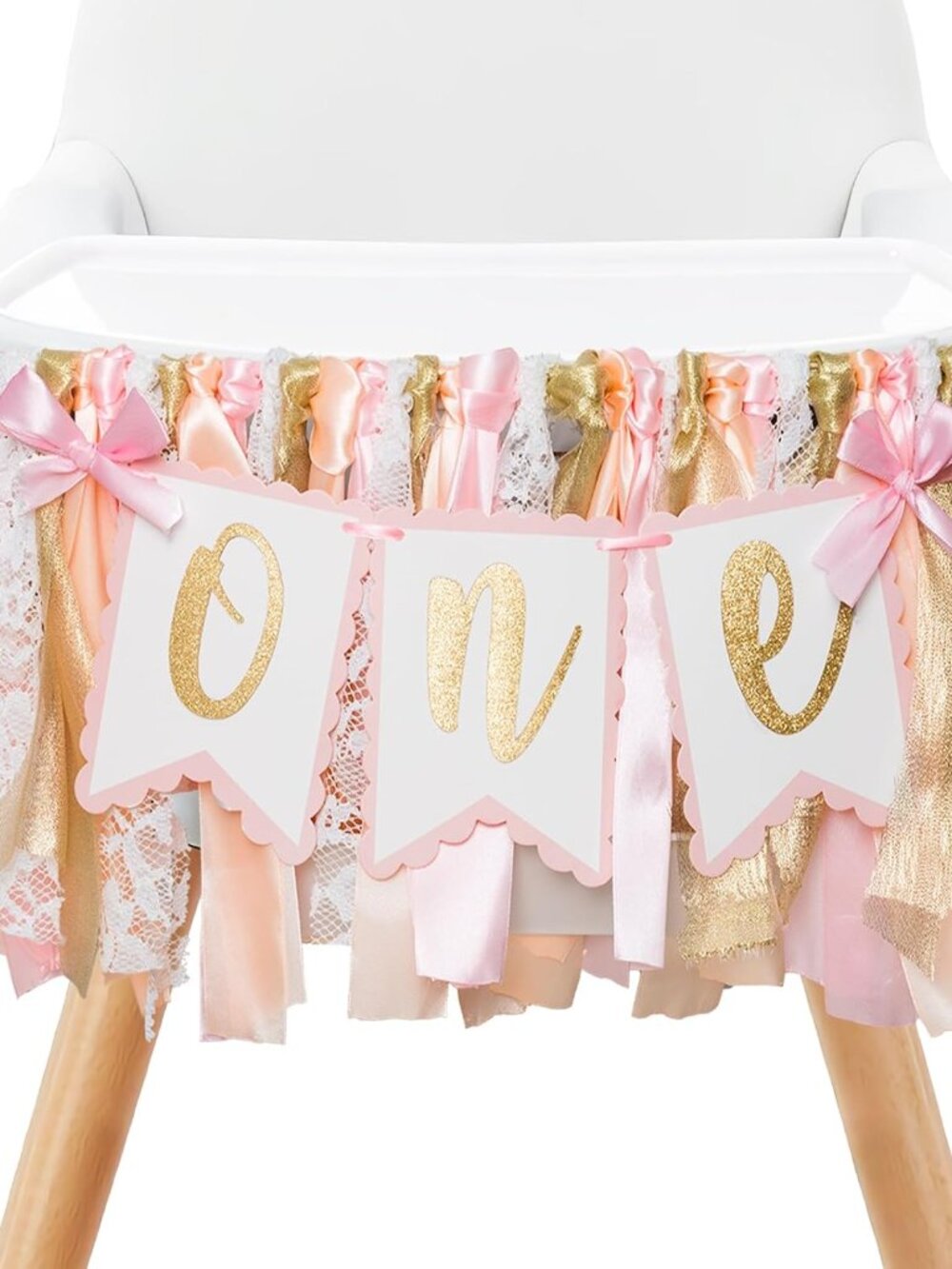 Pre - strung Pink Highchair Banner